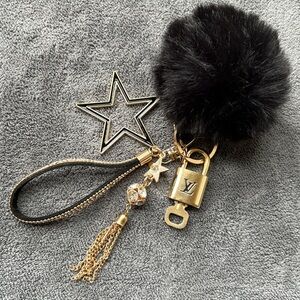 Black Friday Sale! Authentic Used LV Lock and Key Wristlet Key Chain